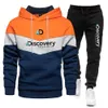 Mens Rastreos Discovery canal Men Hoodies moletomsweatpants de capa de outono de inverno sports sports conjuntos de retalhos de retalhos de jaqueta de pulôver masculina 230114