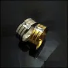Ringas de banda atacado 30 PCs Zircon Comfort Fit Anel de jóias de aço inoxidável para homem Mulheres Drop Delt Dhtbl