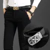 أحزمة مصمم حزام رجال أصليون من الجلد الجودة العليا للجينز حزام ذكر المعادن التلقائي