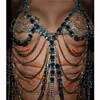 Fermagli per capelli Barrettes Alta qualità Bling Strass Gilet Reggiseno Body Chain Underwear Collana a strati Gioielli Donna Pancia in metallo Seno Crop Je