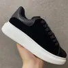 with box Designer Woman shoe Leather Lace Up Oversized Men Fashion Platform Sneakers White Black mens womens Luxury velvet suede Shoes Chaussures de Espadrilles