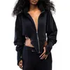 Hoodies voor dames sweatshirts voor tienermeisjes 2023 Herfst Hooded Long Sleeve Zipper Asymmetrische witte streetwear Fashion Outwears Tops