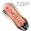 Vuxen massager 21 cm manlig masturbator vibrator verklig fitta vaginal för män 18 penis pump utvidgning glans suger sex leksaker erotiska produkter