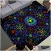 Carpets 7 Star Wheel Area Rugs Large Buddha Statue Floor Mat Home Living Room Bedroom Decoration Carpet Meditation Yoga Doormat Drop Dh5Vu