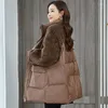 Women's Trench Coats Woman Cotton Padded Fur Parka Female Winter Jacket Thick Warm Parkas Outerwear Ladies Loose Streewear Casual G389