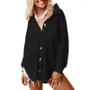 Blouses pour femmes chemises Streetwear printemps automne cardigan rétro baggy tople haut à manches longues bouton polo collier hawaïen lâche femme