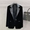 abiti da donna di moda blazer abiti firmati primavera nuova versione in pelle di pecora Top con pannelli A95