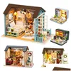 Nyhetsartiklar dollhus miniatyr diy dollhouse med möbler trä leksaker för barn födelsedagspresent t200116 släpp leverans hem ga dhafv