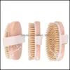 Bath Brushes Sponges Scrubbers Brush Dry Skin Body Soft Natural Bristle Spa The Wooden Shower Brushs Without Handle Eea1336 553 D Dhi1H