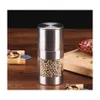 Molens roestvrij staal Handmatige Salt Pepper Mill Grinder draagbare keuken Mler Home Gereedschap Spice Sauce Pae11294 Drop levering Tuin Dinin Othqu