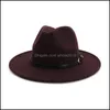 Stingy Brim Hats Panama Cap Jazz Felt fedora m￤n kvinnor ull formell hatt herrar kvinnor lady caps man kvinna trilby chapeau h￶st dhoui
