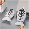 Cat Toys Pet Toy Canvas Fish Soft Plush Creative Catnip Gevulde Pillow Doll Simation Spelen Slee Mint Mint Drop Delivery Home Garden Dhuyq