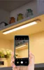 Nytt skåp nattljus USB -laddningsbar rörelsessensor LED -ljus för köksgarderobsskåpbelysning 10 cm/20 cm/40 cm/60 cm LED