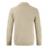 Hommes chandails 2023 Cardigan hommes chaud hiver pull col châle bouton avant câble tricoté manteau veste Jersey Hombre