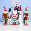 Julekorationer Santa Claus Nutcracker Wood Snowman Figure Office Home Decoration Drop Delivery Garden Festive Party Supplies DHGXC