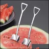 Spoon Mini Shovel Shape Spoon Home El Party in acciaio inossidabile Fruits Scoop I gelato Dessert quadrati cuspide mestolo Arrivo 1 9dh g2 dhbqv