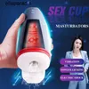 Massageador adulto choque elétrico prazer lambendo masturbação sexo copo voz vibração buceta pitada sucção brinquedo masturbador masculino