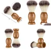 Andere items voor haarverwijdering Badger Scheerkwast voor heren Kapper Salon Mannen Gezichtsbaard Reinigingsapparaat Hoge kwaliteit Pro Shave Tool Razo Dh7Fd