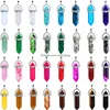 Pendentifs Mticolor Forme Gemme Guérison Pointu Hexagonal Chakra Quartz Cristal Pierre Charme Couleur Aléatoire Pour Collier Boucle D'oreille Bijou Amcx7