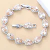 Halskette Ohrringe Set Einzigartige Champagner CZ Wassertropfen Vintage Kostüm Silber Farbe 10-Farben Damen Baumeln Armband Ring