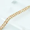 Linkarmbanden 7mm Mens Boys 585 Rose Gold Color Fashion Bracelet Chain 22cm sieraden