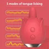 Vuxen massager ros sucker vibrerande tunga slickande vibrator klitoris nippel sugande stimulator kvinnor onanator intim varor sex leksaker