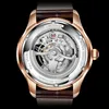 Нарученные часы Lige Men Mechanical Automatic Watch Hollow Tourbillon Watches Self-Wind Водонепроницаемые наручные часы