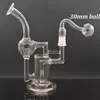 8-Zoll-Mini-Dab-Rigs-Glas-Öl-Rigs-Recycler-Bong-Doppelfass-Perkolator-Rauchwasserpfeife mit 14-mm-Verbindungsglas-Ölbrennerrohr