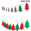 Decorazione per feste Natale in tessuto non tessuto Bunting Banner Calze per alberi di Natale Elk Home DIY HEE889