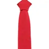Bow slipsar ull mäns röd slips solid smal platt för män fritid stickad slips bröllop fest tillbehör julklappar gravata
