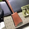 Łańcuchowa torba do ciała designerka torebka torebka prawdziwa skórzana portfel moda stare litery kwiatowe metalowy klucz do podróży lock torebka portfel