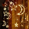 Strings Battery LED Garland Star Moon Light Waterproof Solar Power Fairy String Valentine's Day Xmas Party Patio Decor Garden Lamp