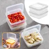 Storage Bottles Japanese Style Cheese Slice Box Onion Ginger Butter Container Cubes Organizer Flip Garlic Plastic Fruit Separately I4w6