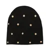 Beanies Beanie/Skull Caps Style Casual Pearl Skullies Beanie For Women Hat Stretchy Hats Fashion Gorros Soft Warmer Cotton Bonnet