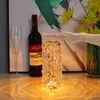 Nattlampor rose kristall ledd uppladdningsbar bordslampa beröring dimbart vardagsrum sovrum el sängen atmosfär ljus