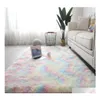 Tapis Colorf Tapis Pour Chambre Plancher Arc-En-Moelleux Tapis Enfants Filles Salon Tapis Mignon Zone En Peluche Shaggy Nordique Moderne Maison Dec Dhbec