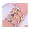 Charmarmband Rose Gold Armband med åtta hjärtan och pilarna Zirkon Enkel kvinna som bär koreanska kristallsmycken Drop Delivery DHX9U