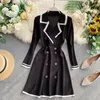 Abiti casual coreano vintage elegante maglione nero da donna primavera estate vestiti delle donne 2023 abiti ropa mujer ZT5418