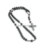 Pendant Necklaces Fashion 6Mm Natural Stone Necklace Wholesale 6Pcs/Lot Hematite Cross Men Jewelry Drop Delivery Pendants Dh0Ot