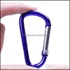 Keychains Lanyards Outdoor Safety Buckle Keychain Hook Sports Aluminium Alloy Climbing Key Chain Button Carabiner Shape Keyring Ca Ot06O