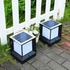 Thrisdar Outdoor Garden Solar Pathway Lawn Light Column Lamp Front Door Pillar Landscape Villa Bollard