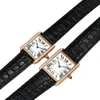 Montre pour femme à la mode pour hommes 34 mm Boîtier en acier inoxydable 316 Bracelet en cuir Mouvement à quartz montres de créateur montres de luxe Changez de bracelet rapidement