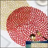 Mats Pads Dining Mat Decoration Table Small Cup Gold Tableware Household Scandinavian Ins Style Western Food Drop Delivery Home Ga Ot2Uw