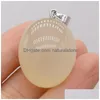 Pendentif Colliers Naturel Blanc Agate Pierre Exquis Rétro Reiki Cristal Gemme Charmes Pour Femme Collier Fabrication De Bijoux Drop De Dh7Tj