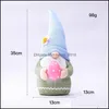 Autres fournitures de fête de fête Pâques Gnome garçons filles Faceless Bunny Nwarf Doll Laph Rabbit Holiday Table Decoration Drop Livrot Dhxfc