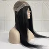 Cabelo virgem brasileiro seda reta 4x4 Silk Top Wigs Full Lace com Pu Perimeter Medical Wig para mulher