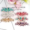 Girl Women's Rhinestone Crystal Hair Clip Ribbon Hairpins Comb Flower Mariage Bride Bridesmaid Wedding Party Hair Jewelry Accessories 1357