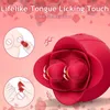 Seksspeeltjes stimulator Rose Tong Likken Clitoris Vibrator 10 Wiebelen Vibrerende Clitoris Tepel Stimulator Voor Vrouwen Vrouwelijke Masturbator