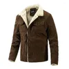 Men's Jackets Men Winter Corduroy And Coats Fleece Lined Warm Outwear Top Clothing For Male Thermal Size M-XXL