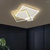 Lampadari IRALAN Lampada da soffitto moderna a led per camera da letto Telecomando Dimmerabile 3 luci quadrate in alluminio per la decorazione della casa